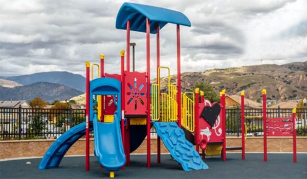 Superior Recreation of the Carolinas colorful playground equipment with slides and climbing features at a North Carolina park.